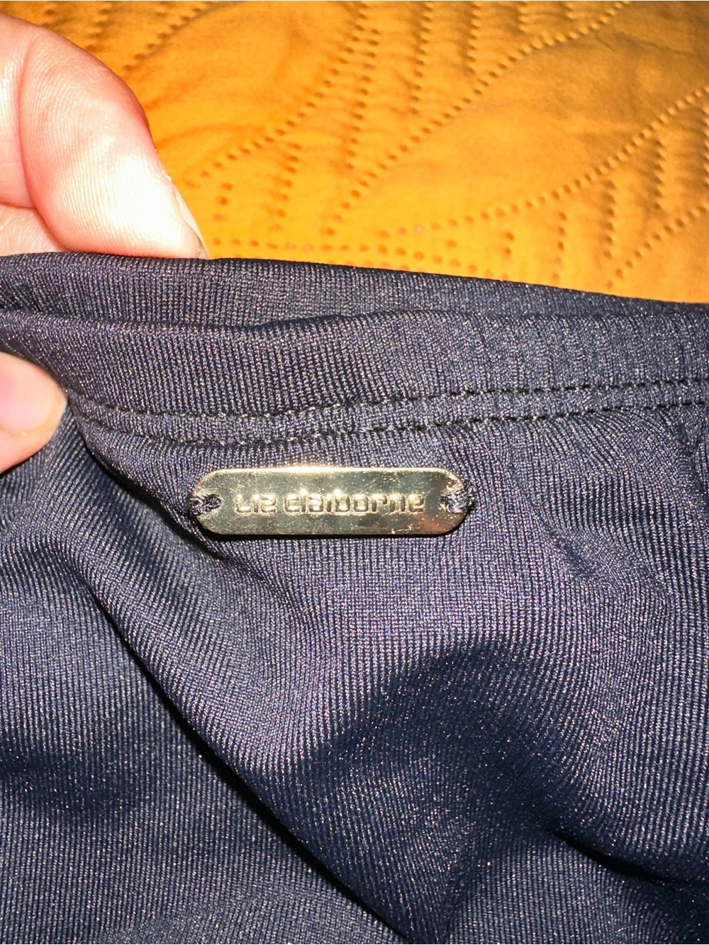 Liz Claiborne Men's Navy Dress Pants with Branded Accent